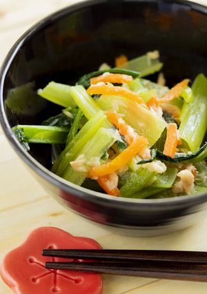 小松菜のツナ和え【入院食⑮昼/冷副菜】-レシピのメイン写真
