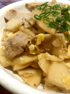 簡単!たけのこと豚バラのオイスター卵とじ-レシピのメイン写真