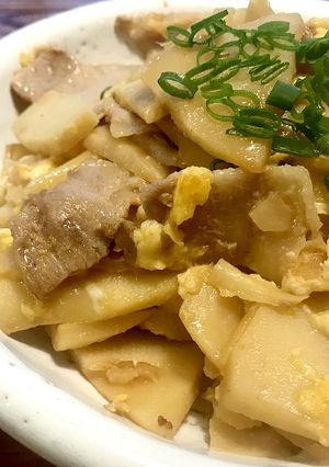 簡単！たけのこと豚バラのオイスター卵とじ-レシピのメイン写真
