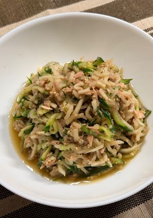 食感良し♪切干し大根ときゅうりツナのポン酢和え-レシピのメイン写真