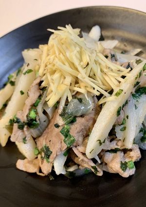 複数レシピのいいとこ取り！豚肉山芋炒め-レシピのメイン写真
