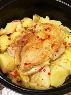 鶏肉と野菜のコンソメ風味★ずぼら映え-レシピのメイン写真