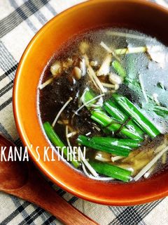 腸活★免疫力UP★もずくときのこのスープ-レシピのメイン写真