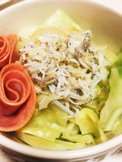 春キャベツ〜シラス胡麻油和えを乗せて〜-レシピのメイン写真