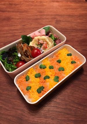 お弁当・・・35鮭瓶で作るミモザ風ご飯-レシピのメイン写真