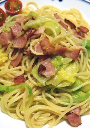 簡単！春キャベツとベーコンのパスタ-レシピのメイン写真