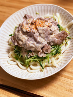 簡単★温しゃぶON☆ぶっかけ男前うどん-レシピのメイン写真
