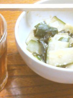 きゅうりとわかめの酢味噌和え-レシピのメイン写真