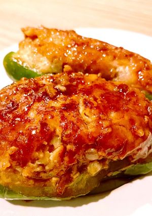 ピーマンの肉詰め照り焼いちゃう件-レシピのメイン写真