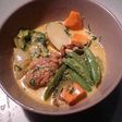 ゴーヤとモロヘイヤのイエローカレー