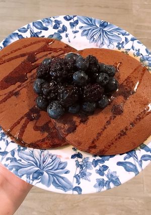 ヴィーガン　カカオ入りそば粉パンケーキ-レシピのメイン写真