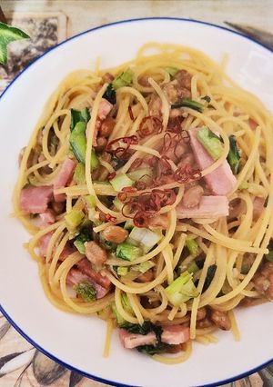 激うま簡単ズボラ★ランチ★江戸菜パスタ-レシピのメイン写真