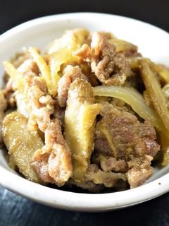 豚肉ごぼう玉ねぎで。生姜焼き風★しぐれ煮-レシピのメイン写真