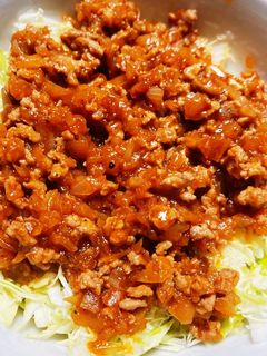 ハンバーグ風ひき肉丼-レシピのメイン写真