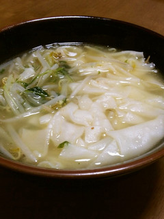ワンタン麺(もやし・水菜)-レシピのメイン写真
