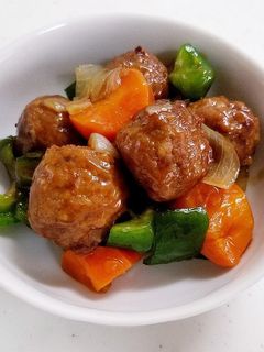 【レンジで簡単!】肉団子の酢豚風-レシピのメイン写真