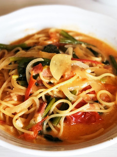簡単♫トマトと緑野菜のワンポットパスタ-レシピのメイン写真