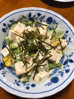 豆腐とレタスの明太マヨサラダ-レシピのメイン写真