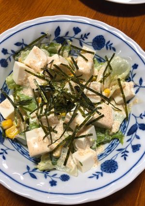 豆腐とレタスの明太マヨサラダ-レシピのメイン写真