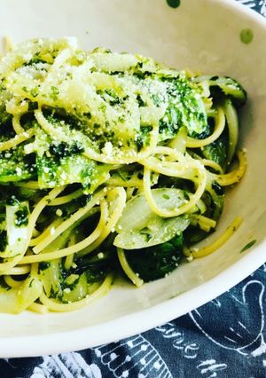レタスと玉ねぎのジェノベーゼパスタ-レシピのメイン写真