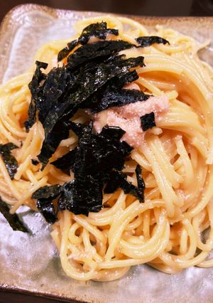 時短でウマいψ和風たらこクリームパスタψ-レシピのメイン写真