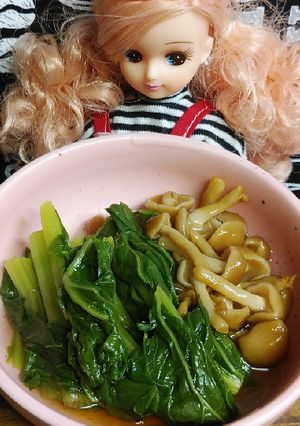 リカちゃん♡かぶ菜となめこのおひたし-レシピのメイン写真
