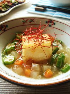 冷たいスープの揚げ出し豆腐-レシピのメイン写真