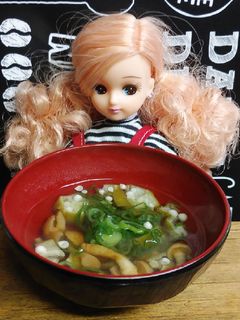 リカちゃん♡オクラなめこ汁-レシピのメイン写真