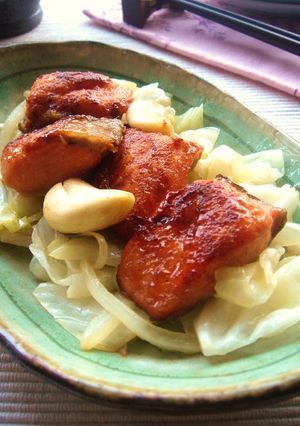 ふんわり♪サーモンのニンニク風照り焼き-レシピのメイン写真