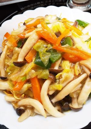 野菜あんかけ皿麺-レシピのメイン写真