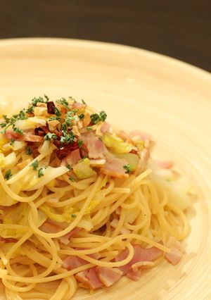 簡単！春キャベツとベーコンのパスタ-レシピのメイン写真