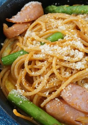 スキレットでオムナポリタン♪-レシピのメイン写真