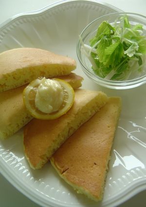 アーモンドホットケーキ☆はちみつレモン-レシピのメイン写真