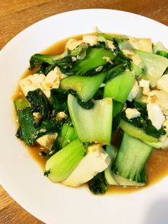 青梗菜のオイスター豆腐炒め-レシピのメイン写真