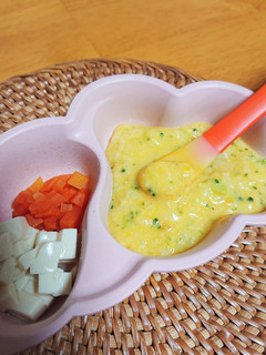 かぼちゃのミルクかゆ(離乳食初期、中期)-レシピのメイン写真