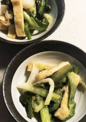 レンジで冷凍分葱とあげの味噌あえ-レシピのメイン写真