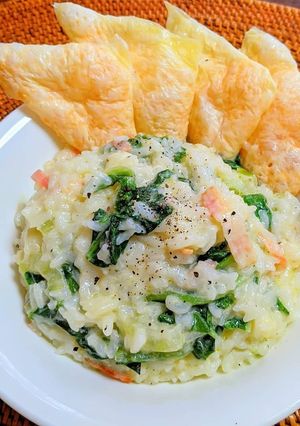 白菜とベーコンのチーズリゾット-レシピのメイン写真