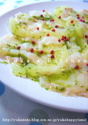 白身魚のカルパッチョバジル風味-レシピのメイン写真