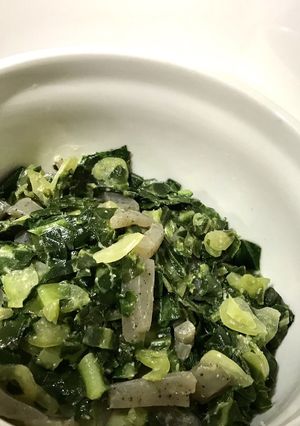 苦味クリア！苦いキャベツの外葉 味噌マヨ炒め-レシピのメイン写真