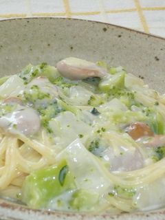 ブロッコリーのクリームスパゲティ-レシピのメイン写真