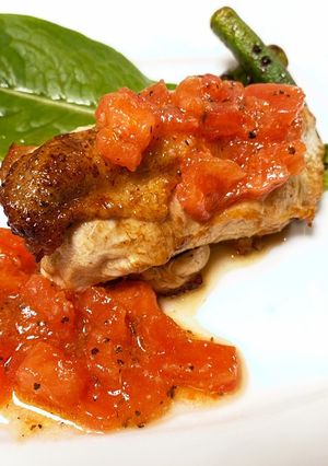 鶏胸肉のフレッシュトマトソース-レシピのメイン写真