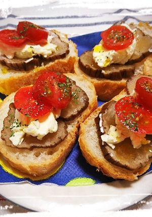 いぶりがっことクリームチーズのカナッペ-レシピのメイン写真