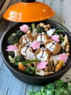 ドラえもん鍋(簡単 椎茸ドラえもん)-レシピのメイン写真