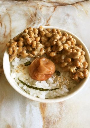 そばかす坊やの梅干しポン酢納豆ご飯♡-レシピのメイン写真