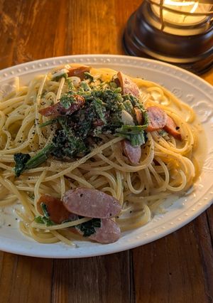 ほうれん草のクリームチーズパスタ-レシピのメイン写真