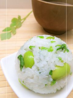 セリ*枝豆のおむすび-レシピのメイン写真