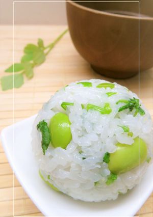 セリ*枝豆のおむすび-レシピのメイン写真