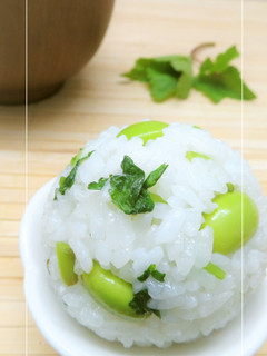 三つ葉*枝豆のおむすび-レシピのメイン写真