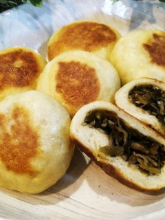 高菜漬けと舞茸のおやき♪-レシピのメイン写真
