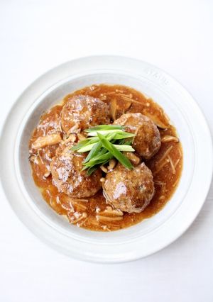 柔かな【煮込みハンバーグ（甘醤油）】和風-レシピのメイン写真